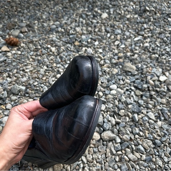 Dansko Wedge Casual Clogs Black Leather Upper Size 38, 7.5-8 US Women’s - Picture 9 of 11